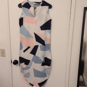 Abstract Pattern Sleeveless Dress